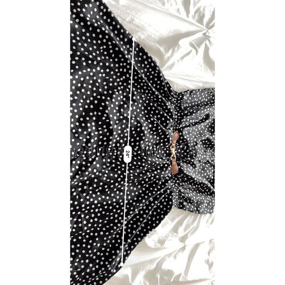 Rich & Beautiful R & B Women’s XL Sleeveless Polka Dot Sheath Dress Black Retro - Picture 13 of 16